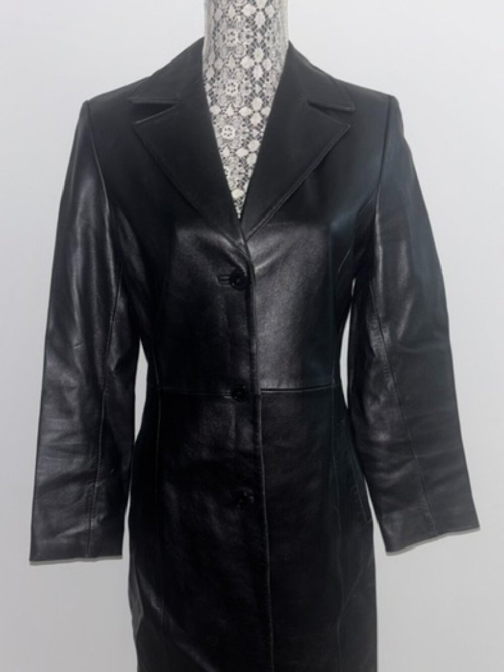 Michael Holan Black Genuine Leather Long Jacket - 6
